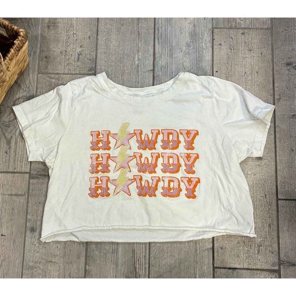 Prince Peter "Howdy" Distressed Cropped Graphic Tee - Size Medium